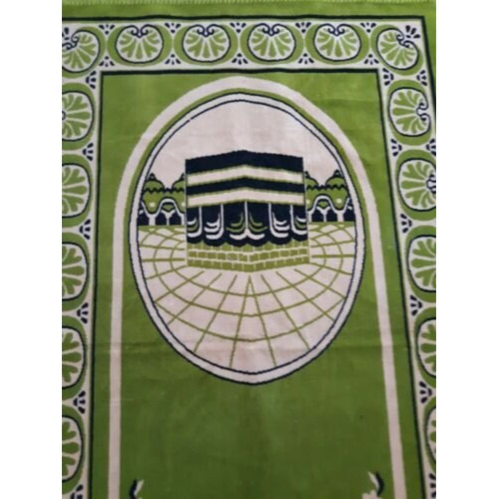 Vintage Turkish Prayer Rug Ceyhan Tekstil Seccade Green and Beige - Picture 2 of 8